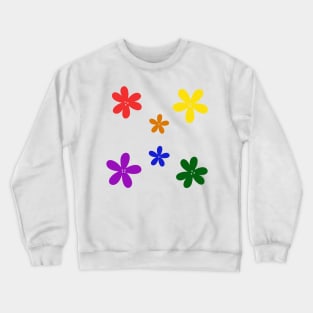 Minimalist Abstract Flowers - Gay Pride Crewneck Sweatshirt